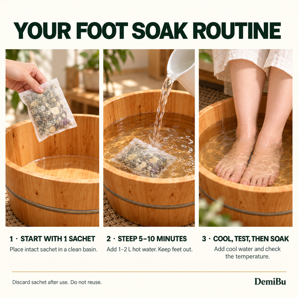 How to use Botanical Foot Soak