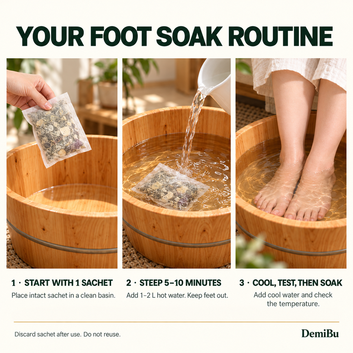 How to use Botanical Foot Soak