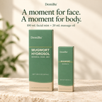 DemiBu 100 mL facial mist and 20 mL body massage oil, shown in their retail cartons