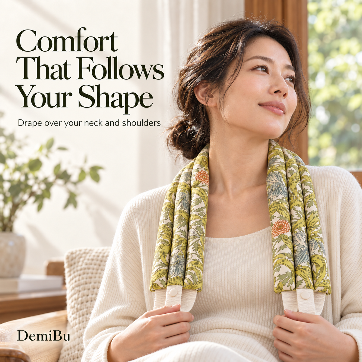 Comfort That Follows Your Shape - drape over neck and shoulders