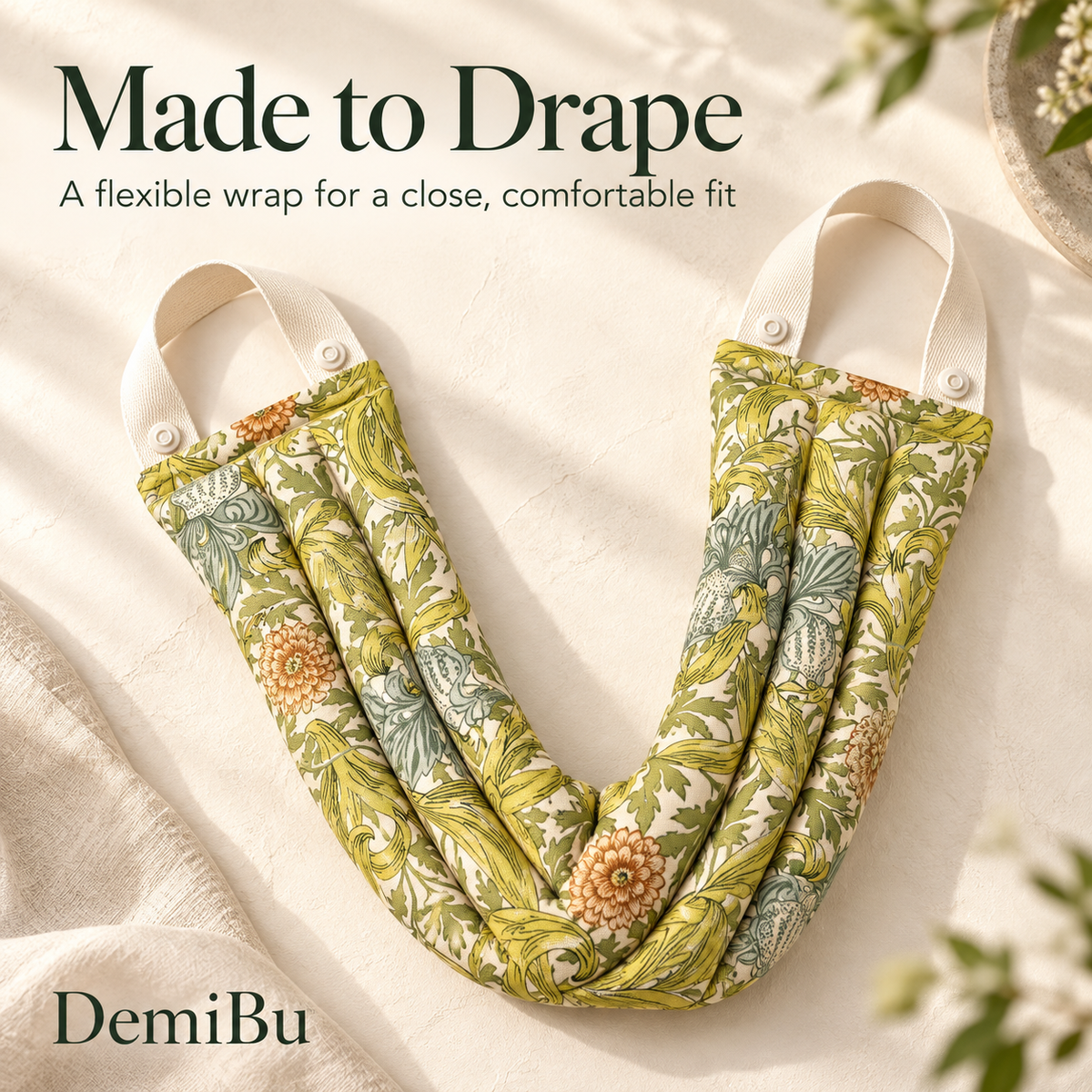 Made to Drape - flexible wrap for a close comfortable fit