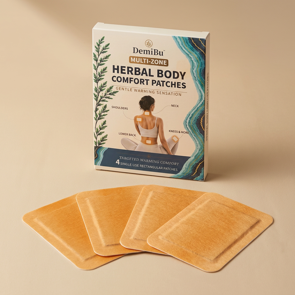 DemiBu Multi-Zone Herbal Body Comfort Patches - Unboxing and 4 Single-Use Patches