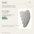 DemiBu titanium gua sha in a bright natural silver-gray crystalline finish
