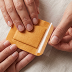 DemiBu Multi-Zone Herbal Body Comfort Patch - Peeling Ritual and Hand Scale