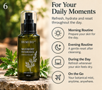 DemiBu Mugwort Hydrosol bottle beside suggested daily routine moments
