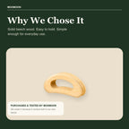 Natural beech wood body board selected and tested by Moxmoon