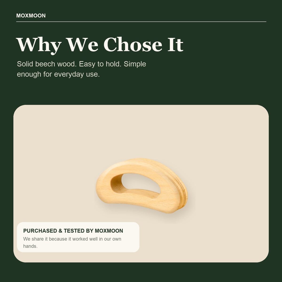 Natural beech wood body board selected and tested by Moxmoon