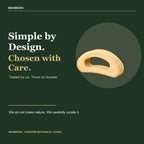 Moxmoon natural beech wood body board with simple-by-design brand message